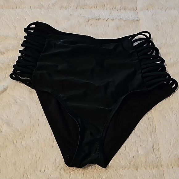 Bikini 2 Piece Black & White Size Small - Picture 2 of 6